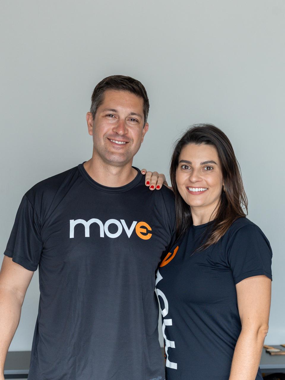 João e Marina, fundadores da Move Academia